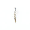 Gold Quartz Upside Down Triangle Pendant