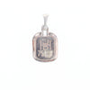 Gold Quartz Rounded Rectangle Pendant