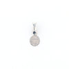 Sterling Silver Gold Quartz Inlaid Circle Pendant - G3