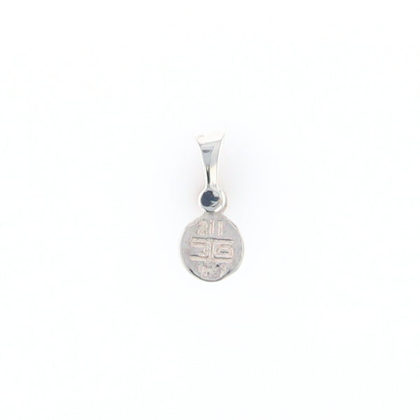 Sterling Silver Gold Quartz Inlaid Circle Pendant - G3