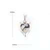 Sterling Silver Gold Quartz Inlaid Heart Pendant - G3