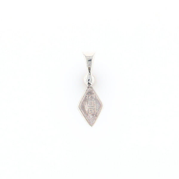 Sterling Silver Gold Quartz Inlaid Diamond Pendant - G3