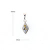 Sterling Silver Gold Quartz Inlaid Diamond Pendant - G3