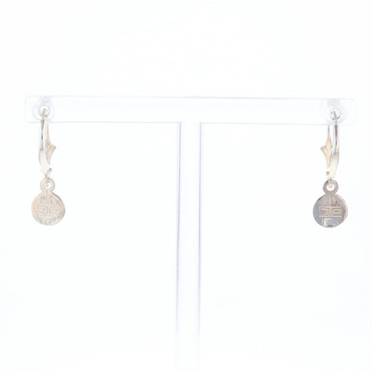 Gold Quartz Inlaid Round Bezel Earrings