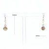 Gold Quartz Inlaid Round Bezel Earrings