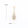 Gold Quartz Pendant Tear Drop Inlaid Design with .02ct Diamond