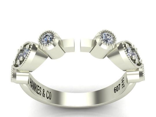 Sim Vintage Engagement Ring Diamond Shank