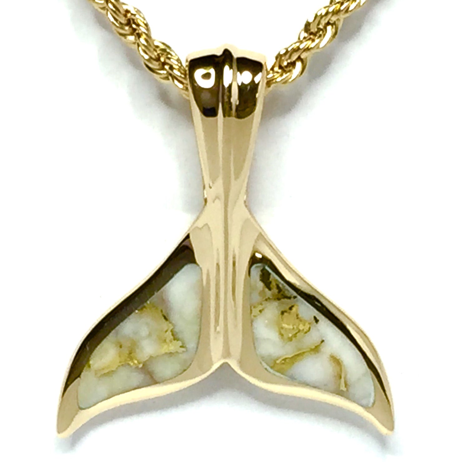 14k Gold Small Whale Tail Necklace – Cape Cod Jewelers