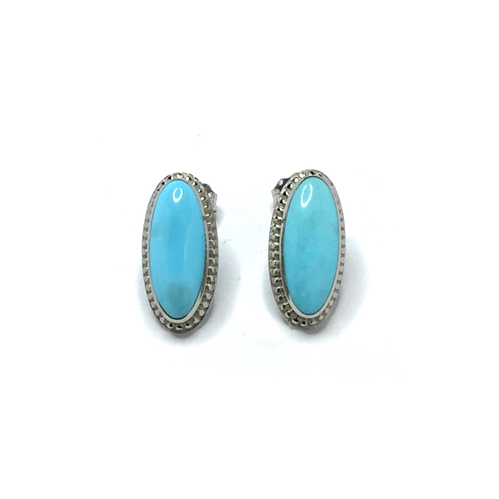 Sleeping Beauty Turquoise Silver Earrings (Faszination Türkis)-4163EA |  Juwelo