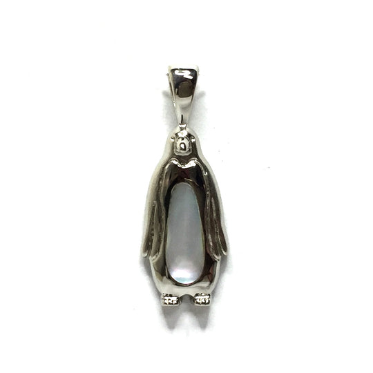 Mother Of Pearl Inlaid Penguin Pendant
