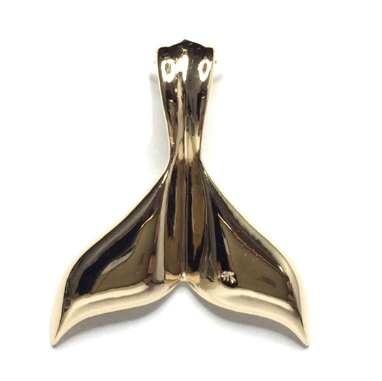 Whale Tail Necklaces gold in quartz and natural nuggets inlaid sea life pendant made of 14k yellow gold