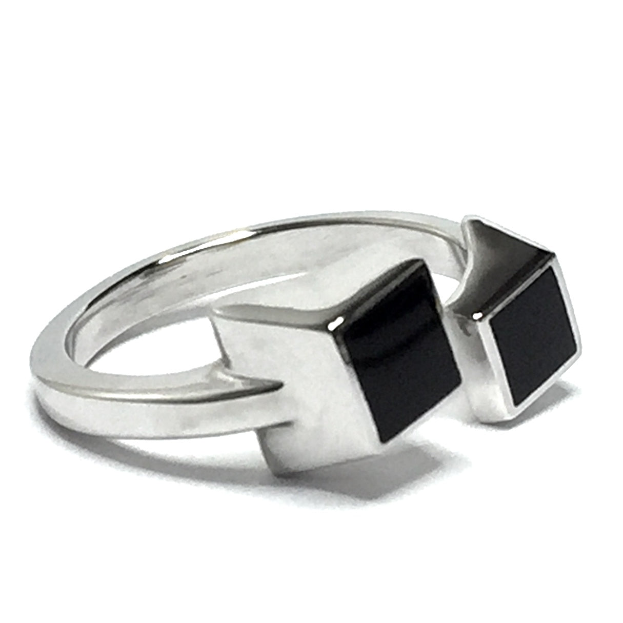 Onyx 2 Square Inlaid Wrap Design Ring – Hawkes and Co